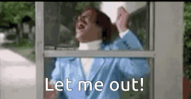 A Woman In A Blue Suit Is Standing In A Pay Phone Booth And Talking On A Cell Phone . GIF
