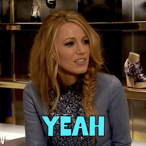 A Woman In A Braid Says Yeah In A Store GIF