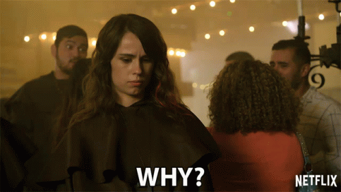 Woman In Cape Saying Why In Front Of Netflix GIF