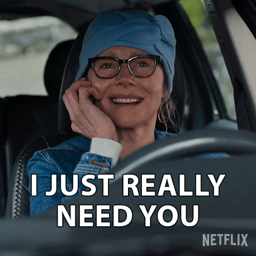 A Woman In A Car Says I Just Really Need You Netflix GIF