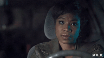 A Woman In A Car With The Words " The Decision 'S Been Made " GIF