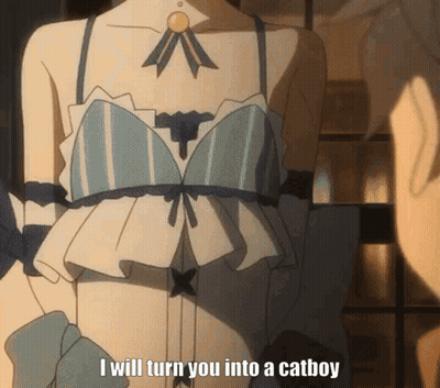 A Woman In A Catboy Outfit Says I Will Turn You Into A Catboy GIF