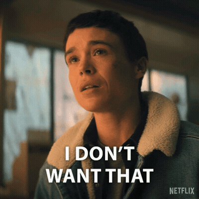 A Woman In A Denim Jacket Says I Don T Want That GIF