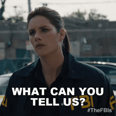A Woman In A Fbi Jacket Says What Can You Tell Us GIF