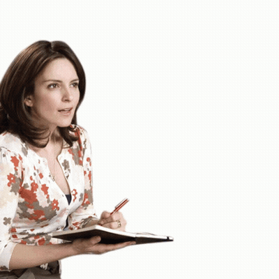 A Woman In A Floral Shirt Is Holding A Breast Pump And Writing On A Clipboard GIF