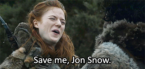 A Woman In A Fur Coat Is Talking To A Man In A Fur Coat And Says Save Me Jon Snow . GIF