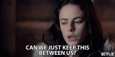 A Woman In A Fur Coat Says " Can We Just Keep This Between Us ? " GIF