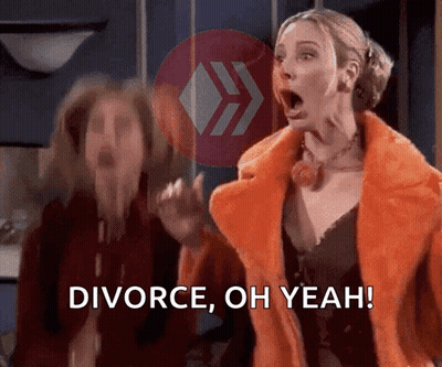 A Woman In A Fur Coat Says Divorce Oh Yeah In Front Of Another Woman GIF