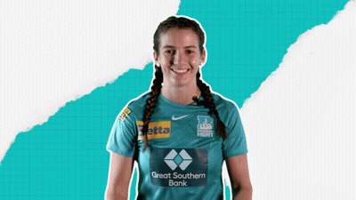 A Woman In A Great Southern Bank Shirt Smiles GIF