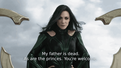 A Woman In A Green Cape Says My Father Is Dead As Are The Princes GIF