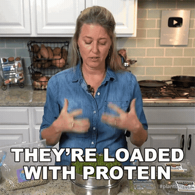 A Woman In A Kitchen Says They Are Loaded With Protein GIF