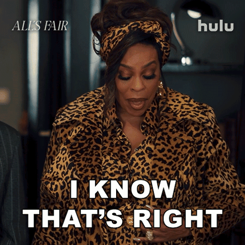 A Woman In A Leopard Print Coat Is Saying I Know That 'S Right GIF