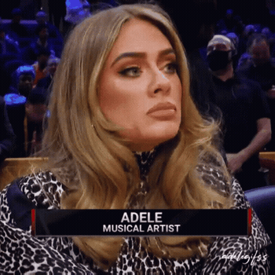 A Woman In A Leopard Print Dress Is Named Adele GIF