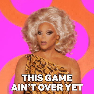 A Woman In A Leopard Print Dress Says This Game Ain T Over Yet GIF