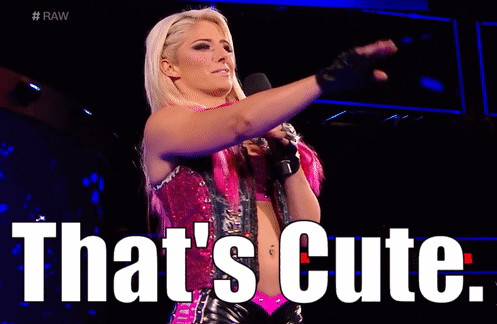 A Woman In A Pink And Black Outfit Is Standing In Front Of A Microphone And Says That 'S Cute . GIF