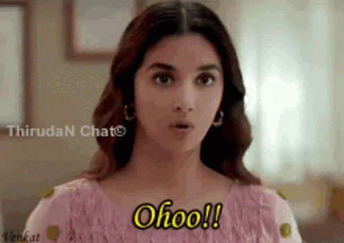 A Woman In A Pink Dress Is Saying Ohoo !! GIF