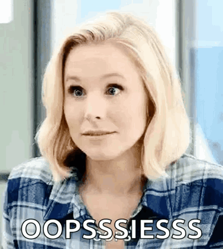 A Woman In A Plaid Shirt Is Making A Funny Face And Says Oopsssiess . GIF