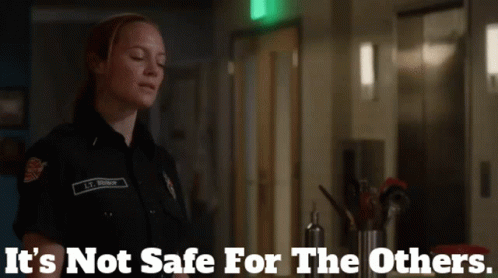 A Woman In A Police Uniform Says It 'S Not Safe For Others GIF