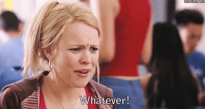 A Woman In A Ponytail Is Saying Whatever GIF