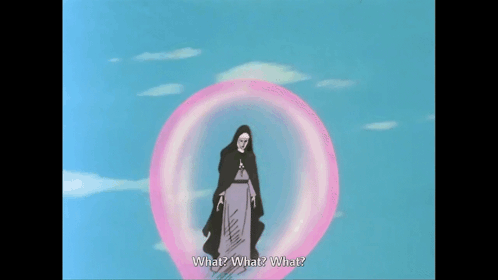 Woman In Purple Dress In Pink Bubble GIF