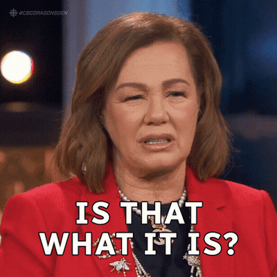 A Woman In A Red Jacket Is Saying " Is That What It Is " GIF