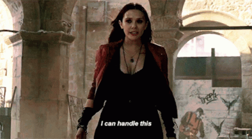 Woman In Red Jacket Saying I Can Handle This GIF