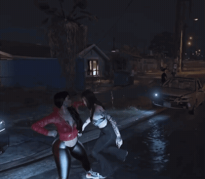 A Woman In A Red Jacket With The Word Justice On The Front GIF