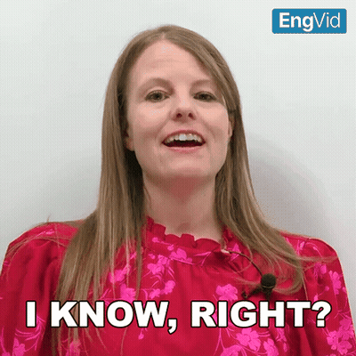 A Woman In A Red Top Says I Know Right GIF