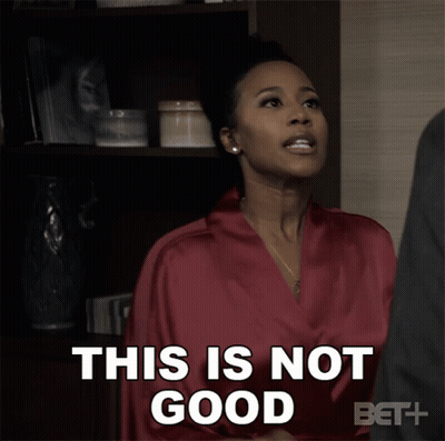 A Woman In A Robe Says " This Is Not Good " GIF