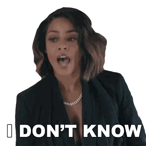 A Woman In A Suit And Pearl Necklace Says I Do N't Know Sticker