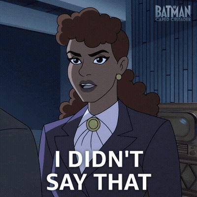 A Woman In A Suit Says I Didn 'T Say That GIF