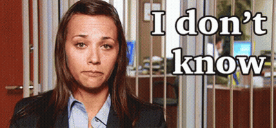 A Woman In A Suit Says I Don T Know GIF
