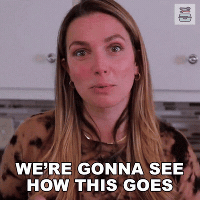 A Woman In A Tie Dye Shirt Says We 'Re Gonna See How This Goes GIF