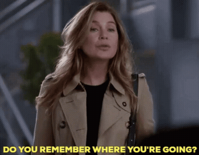 A Woman In A Trench Coat Asks Do You Remember Where You 'Re Going GIF