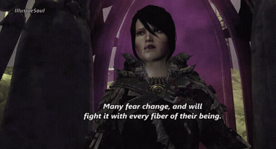 A Woman In A Video Game Says Many Fear Change And Will Fight With Every Fiber Of Their Being GIF