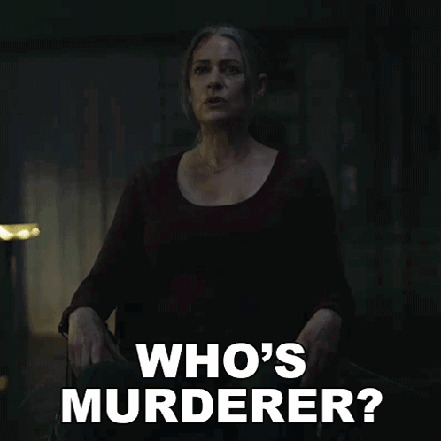 A Woman In A Wheelchair Asking Who 'S Murderer GIF