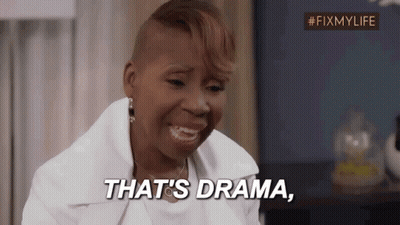 A Woman In A White Coat Is Crying And Saying `` That 'S Drama '' . GIF