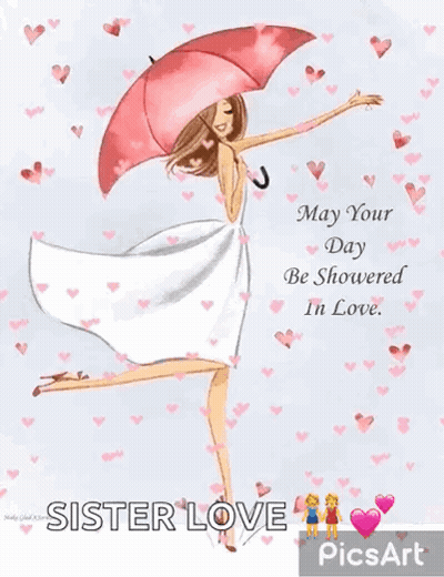 A Woman In A White Dress Is Holding An Umbrella . GIF