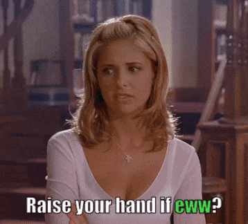 Woman In White Shirt Says Eww Raise Your Hand GIF