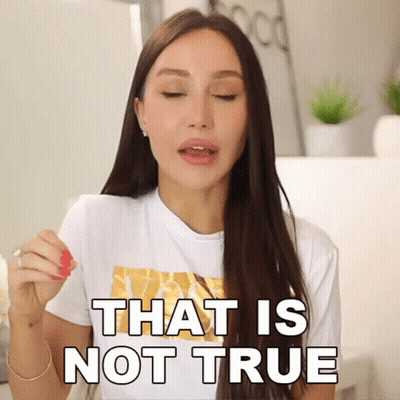 A Woman In A White Shirt Says That Is Not True . GIF