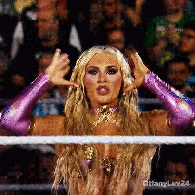 A Woman In A Wrestling Ring With The Words Tiffanyluv24 On The Bottom Right GIF