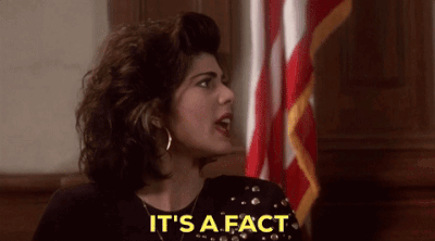 A Woman In Front Of A Flag Says It 'S A Fact GIF