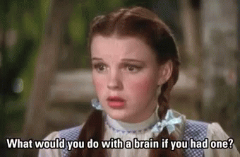 A Woman Is Asking What Would You Do With A Brain If You Had One ? GIF