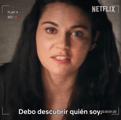 A Woman Is Being Recorded On A Netflix Video GIF