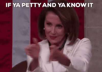 A Woman Is Clapping Her Hands In Front Of An American Flag And Says If Ya Petty And Ya Know It GIF