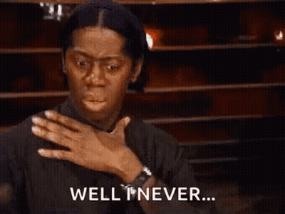 A Woman Is Covering Her Mouth With Her Hand And Saying `` Well I Never '' . GIF