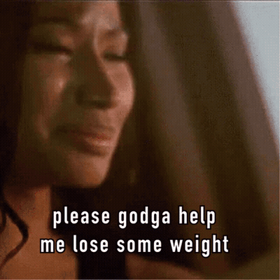 A Woman Is Crying And Asking For Help To Lose Some Weight GIF