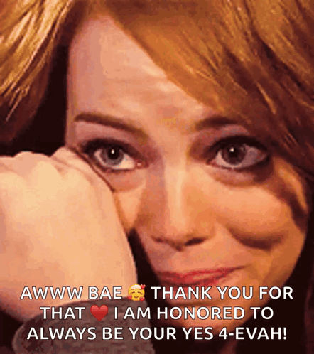 A Woman Is Crying And Says Thank You For That I Am Honored To Always Be Your Yes 4 - Evah GIF