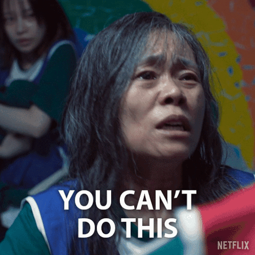 A Woman Is Crying And Says You Can 'T Do This . GIF