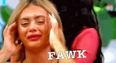 A Woman Is Crying And The Word Fawk Is On The Bottom GIF